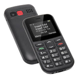 MXMID B210 Keypad Phone, 1.77 inch SC6531E, LED Flashlight, Big Keyboard Big Fonts, SOS, Network: 2G, Dual SIM, Plug:EU Plug(Black)