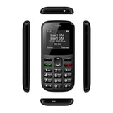 MXMID B210 Keypad Phone, 1.77 inch SC6531E, LED Flashlight, Big Keyboard Big Fonts, SOS, Network: 2G, Dual SIM, Plug:EU Plug(Black)