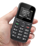 MXMID B210 Keypad Phone, 1.77 inch SC6531E, LED Flashlight, Big Keyboard Big Fonts, SOS, Network: 2G, Dual SIM, Plug:EU Plug(Black)