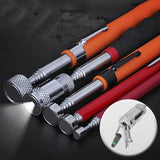 Telescopic Magnetic Picker Magnetic Rod Auto Repair Tool Metal Picker, Spec: Two-color 8LB with Light