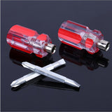 Mini Eleven-Shaped Dual-Use Screwdriver With Transparent Crystal Handle(Crystal Dual-use Robe)