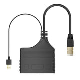 Male RJ45 4 in 1 Gigabit Network Splitter Cable Ethernet Network Coupler