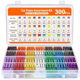 300pcs Zinc Sheets Car Small Medium Size Blade Fuse Assortment Kit