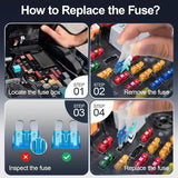 300pcs Zinc Sheets Car Small Medium Size Blade Fuse Assortment Kit