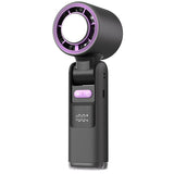 100-gear High Speed Handheld Fan Mini USB Rechargeable Foldable Portable Turbo Small Fan With Cooling(Black)