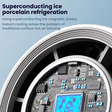 100-gear High Speed Handheld Fan Mini USB Rechargeable Foldable Portable Turbo Small Fan With Cooling(Black)