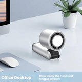 100-gear High Speed Handheld Fan Mini USB Rechargeable Foldable Portable Turbo Small Fan With Cooling(Black)