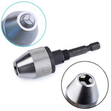 Hex Shank Mini Drill Chuck Conversion Three Jaw Chuck Power Tool, Model:2.35mm Round Chuck (0.3-3.4mm)