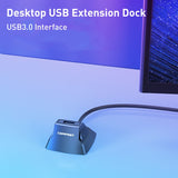 COMFAST CF-U318 1.2m High Speed USB 3.0 Extension Cable with Base(Black)