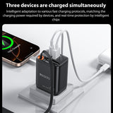 Yesido YC99 40W Fast Charger with Telescopic Type-C Cable, Plug:EU Plug(Black)