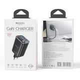 Yesido YC100 67W Fast Charger with Telescopic Type-C Cable, Plug:EU Plug(Black)