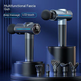 20-speed Touch Control Fascia Massager with 6 Massage Heads,CN Plug(Silver)