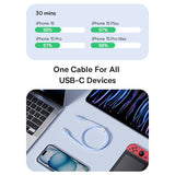 Baseus Silky Series 1m 100W USB-C / Type-C to Type-C Fast Charging Cable(White)