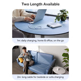 Baseus Silky Series 1m 100W USB-C / Type-C to Type-C Fast Charging Cable(White)