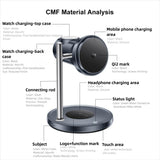 Yesido DS40 Qi2.2 3-in-1 Magnet Wireless Charging Station(Black)