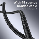 Yesido CA186 240W Type-C to Type-C Aluminum Alloy Data Cable, Length: 2m(Black)