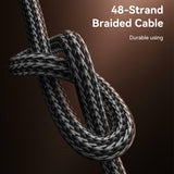 Yesido CA188 60W 3A USB-C / Type-C to Type-C Charging Data Cable, Length:0.3m(Black)