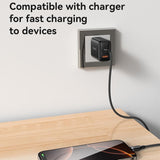 Yesido CA188 60W 3A USB-C / Type-C to Type-C Charging Data Cable, Length:0.3m(Black)