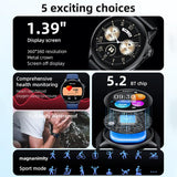 Yesido IO29 Waterproof Smart BT Watch, 1.39 inch Screen, Support BT Call / Heart Rate(Black)
