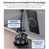 Yesido C224 Electric Vacuum Suction Cup MagSafe Car Mount with 360 Degree Rotating Base(Black)