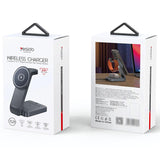 Yesido DS26 4-in-1 Magnetic Wireless Charging Stand with Night Light(Black)