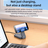 Yesido DS26 4-in-1 Magnetic Wireless Charging Stand with Night Light(Black)