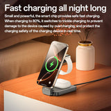 Yesido DS26 4-in-1 Magnetic Wireless Charging Stand with Night Light(Black)