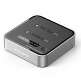 Blueendless SD08 Dual-Bay NVMe SSD Enclosure M.2 Offline Cloning Device 20Gbps High-Speed Solid-State Drive Case EU Plug