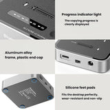 Blueendless SD08 Dual-Bay NVMe SSD Enclosure M.2 Offline Cloning Device 20Gbps High-Speed Solid-State Drive Case EU Plug