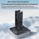 Blueendless SD08 Dual-Bay NVMe SSD Enclosure M.2 Offline Cloning Device 20Gbps High-Speed Solid-State Drive Case EU Plug