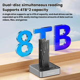 Blueendless SD08 Dual-Bay NVMe SSD Enclosure M.2 Offline Cloning Device 20Gbps High-Speed Solid-State Drive Case EU Plug