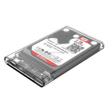 ORICO 2139C3-CR USB3.1 Type C Transparent External Hard Disk Box Storage Case for 9.5mm 2.5 inch SATA HDD / SSD