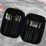 30pcs / Set Car Wire Harness Terminal Pin Removal Tool(Black Long Handle)