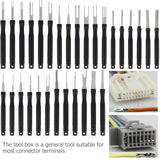 30pcs / Set Car Wire Harness Terminal Pin Removal Tool(Black Long Handle)