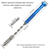 Mini Hand Drill Tool Semi-automatic Hole Drill Punching Machine For Arts And Crafts Jade Hole Punching Tool(Blue)