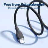 JOYROOM SA29-CC5 100W USB-C/Type-C to USB-C/Type-C Liquid Silicone Fast Charging Data Cable, Length: 1.2m(Black)