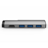 Basix P5 5 In 1 Multi-function Type-C / USB-C HUB Expansion Dock (Grey)