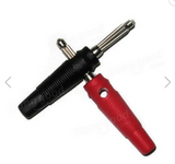 DANIU P3008 4mm 2 stk. Red and Black Copper Banana Plug Jack Speaker Amplifier Test Probes Connector
