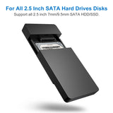 Inateck 2.5" Hard Drive Enclosure USB 3.0 SATA I/II/III HDDs and SSDs with capacities up to 2TB, FE2013