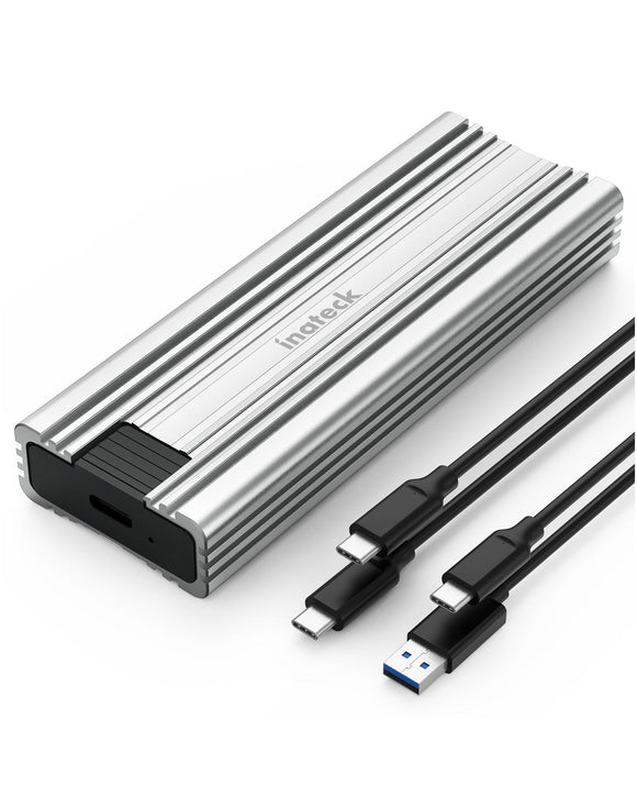 Inateck Hard Drive Enclosure for M.2 NVMe & SATA with USB 3.2 & 10GGbps Transmission, FE2025