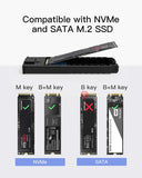 Inateck Hard Drive Enclosure for M.2 NVMe & SATA with USB 3.2 & 10GGbps Transmission, FE2025