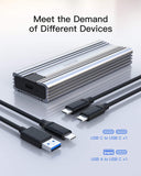 Inateck Hard Drive Enclosure for M.2 NVMe & SATA with USB 3.2 & 10GGbps Transmission, FE2025