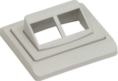 OPUS® 66 F/2 DATAUDTAG FOR 2 X RJ45 SKRÅ HVID UDEN KONNEKTOR