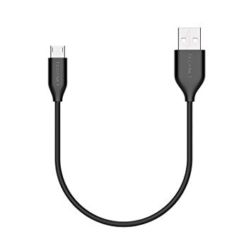 Micro USB - USB Cable TeckNet 0.3M High Speed for Android Smartphones, PS4 Controller and More-Black