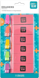 Pen + Gear Erasers and Toppers Set