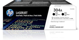 HP 304A Black Laser Toner Twin Pack (CC530AD)