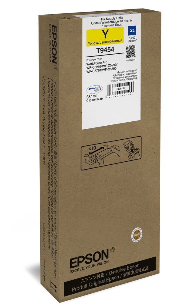 Epson WF-C5 Series Ink Cartridge XL Yellow 5000 pages 38,1 ml for Epson WorkForce C5210/ 5290/ 5710/ 5790 T9454