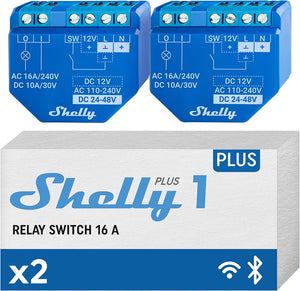 Shelly Plus 1, 2-pak