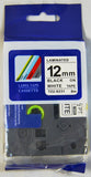 Brother TZ TZ2-S231 Laminated Black on White Label make Tape p-touch 12mm