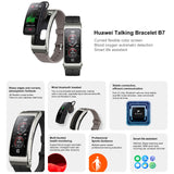 Original Huawei TalkBand B7 Smart Bracelet, 1.53 inch Screen, Support Bluetooth Call (Grey)